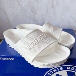 Birkenstock Barbados EVA Slide Sandals White Rubber EU 46 Mens US 13- 13.5 Wide